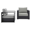 Tahoe 2-Piece Outdoor Patio Powder-Coated Aluminum Armchair Set / EEI-5751