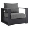 Tahoe 2-Piece Outdoor Patio Powder-Coated Aluminum Armchair Set / EEI-5751