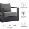 Tahoe 2-Piece Outdoor Patio Powder-Coated Aluminum Armchair Set / EEI-5751