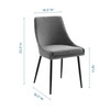 Viscount Upholstered Fabric Dining Chairs Set of 2 / EEI-3809