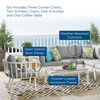 Riverside 7 Piece Outdoor Patio Aluminum Set / EEI-3790