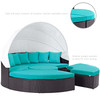 Quest Outdoor Patio Wicker Rattan Canopy Sectional Daybed / EEI-983