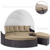 Quest Outdoor Patio Wicker Rattan Canopy Sectional Daybed / EEI-983