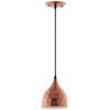 Dimple 6.5" Bell-Shaped Rose Gold Pendant Light / EEI-2903