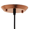 Dimple 6.5" Bell-Shaped Rose Gold Pendant Light / EEI-2903