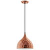 Dimple 11" Bell-Shaped Rose Gold Pendant Light / EEI-2904