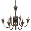 Bountiful Vintage French Pendant Ceiling Light Candelabra Chandelier / EEI-2888