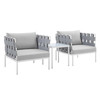 Harmony 3-Piece  Sunbrella® Outdoor Patio Aluminum Seating Set / EEI-4687