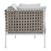 Harmony 5-Piece  Sunbrella® Basket Weave Outdoor Patio Aluminum Seating Set / EEI-4693