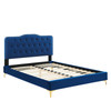 Amber Performance Velvet Queen Platform Bed / MOD-6775