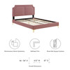 Novi Performance Velvet Queen Bed / MOD-6818