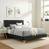 Yasmine Channel Tufted Performance Velvet King Platform Bed / MOD-7016