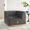 Conjure Channel Tufted Performance Velvet Left Corner Chair / EEI-5505