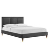 Sofia Channel Tufted Performance Velvet Twin Platform Bed / MOD-6983