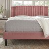 Zahra Channel Tufted Performance Velvet Twin Platform Bed / MOD-6986