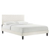 Leah Chevron Tufted Performance Velvet Twin Platform Bed / MOD-6985