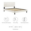 Leah Chevron Tufted Performance Velvet Twin Platform Bed / MOD-6985
