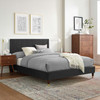 Yasmine Channel Tufted Performance Velvet Twin Platform Bed / MOD-6984
