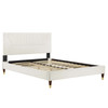 Yasmine Channel Tufted Performance Velvet Twin Platform Bed / MOD-6984
