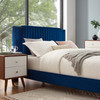 Zahra Channel Tufted Performance Velvet Twin Platform Bed / MOD-6990