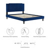 Zahra Channel Tufted Performance Velvet Queen Platform Bed / MOD-6974