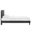 Leah Chevron Tufted Performance Velvet Queen Platform Bed / MOD-6973