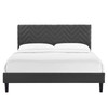 Leah Chevron Tufted Performance Velvet Queen Platform Bed / MOD-6973