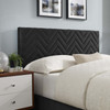 Leah Chevron Tufted Performance Velvet Queen Platform Bed / MOD-6973