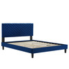 Leah Chevron Tufted Performance Velvet Queen Platform Bed / MOD-6973