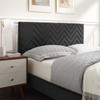 Leah Chevron Tufted Performance Velvet Queen Platform Bed / MOD-6969