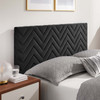 Leah Chevron Tufted Performance Velvet Queen Platform Bed / MOD-6977