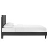 Yasmine Channel Tufted Performance Velvet Queen Platform Bed / MOD-6976
