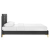 Sofia Channel Tufted Performance Velvet Queen Platform Bed / MOD-6979