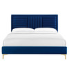 Sofia Channel Tufted Performance Velvet Queen Platform Bed / MOD-6979