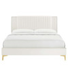 Zahra Channel Tufted Performance Velvet Queen Platform Bed / MOD-6978