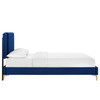 Zahra Channel Tufted Performance Velvet Queen Platform Bed / MOD-6978