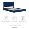 Zahra Channel Tufted Performance Velvet Queen Platform Bed / MOD-6978