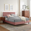 Yasmine Channel Tufted Performance Velvet King Platform Bed / MOD-7008