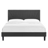 Yasmine Channel Tufted Performance Velvet King Platform Bed / MOD-7012