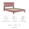 Yasmine Channel Tufted Performance Velvet King Platform Bed / MOD-7012