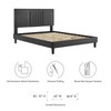 Sofia Channel Tufted Performance Velvet King Platform Bed / MOD-7011