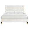 Yasmine Channel Tufted Performance Velvet Full Platform Bed / MOD-6996
