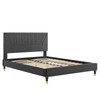 Yasmine Channel Tufted Performance Velvet Full Platform Bed / MOD-6996