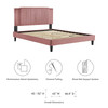 Zahra Channel Tufted Performance Velvet Full Platform Bed / MOD-6998