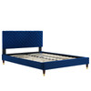 Leah Chevron Tufted Performance Velvet Full Platform Bed / MOD-6993