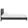 Leah Chevron Tufted Performance Velvet Full Platform Bed / MOD-6993