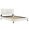 Sofia Channel Tufted Performance Velvet Full Platform Bed / MOD-6995