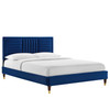 Sofia Channel Tufted Performance Velvet Full Platform Bed / MOD-6995