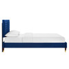 Sofia Channel Tufted Performance Velvet Full Platform Bed / MOD-6995