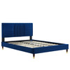 Sofia Channel Tufted Performance Velvet Full Platform Bed / MOD-6995